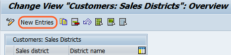 customers sales districts