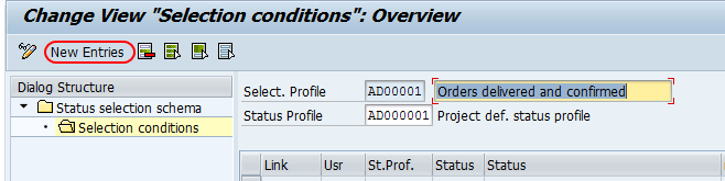 selection conditions