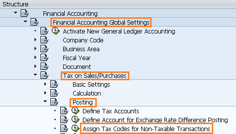 Assign Tax Codes for Non-Taxable Transactions