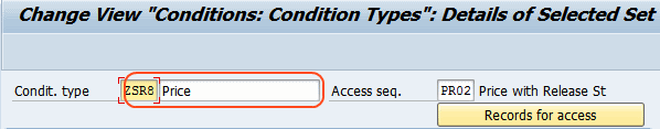 Define Condition Type for pricing in SAP