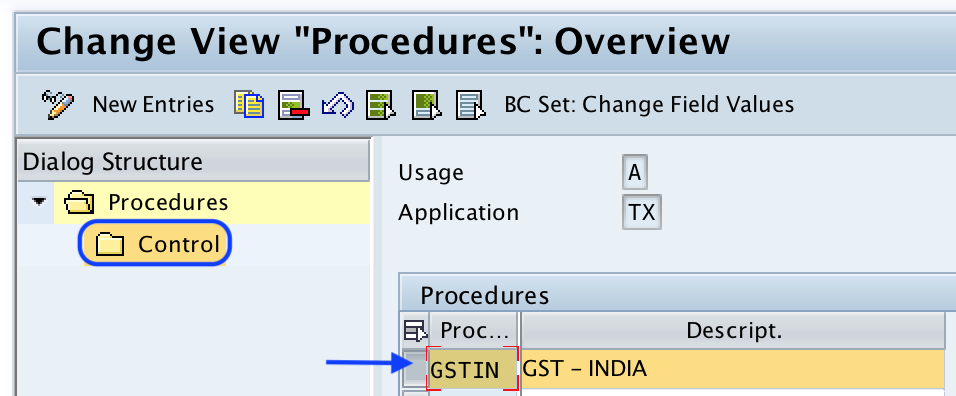 SAP GST calculation procedure control