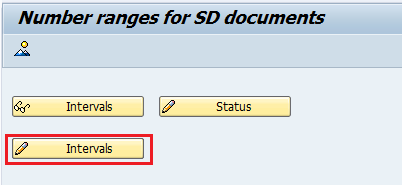 Define number ranges for sales document types