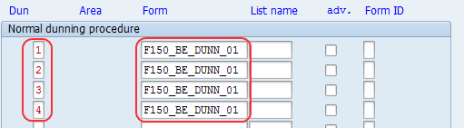 dunning forms