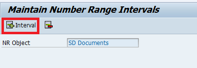 Define number ranges for sales document types
