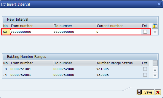 Create Number Ranges for Customer Accounts