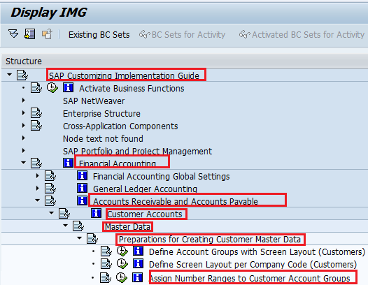 Assign Number Ranges to Customer Account Groups