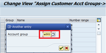 Assign Number Ranges to Customer Account Groups