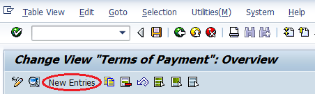 terms of payment new entries