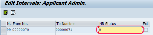 delete number ranges for applicant numbers sap hr
