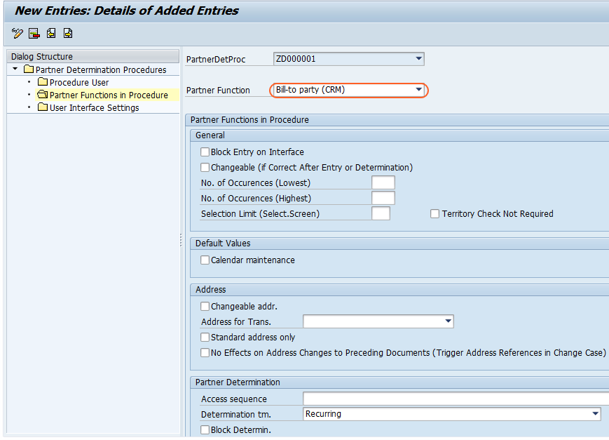 How to Define partner determination procedure in SAP CRM