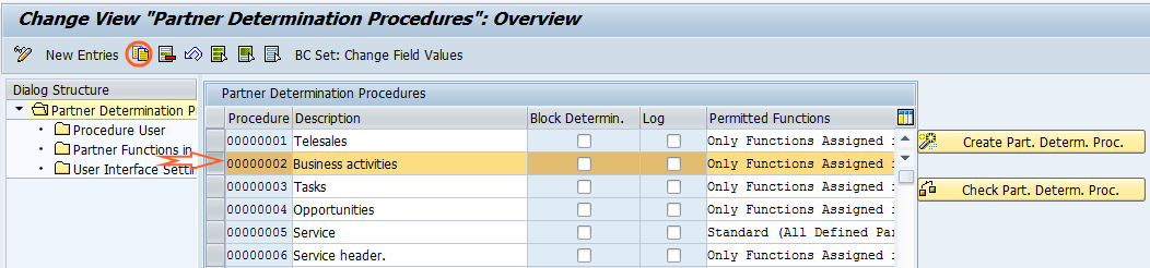 change view partner determination procedure