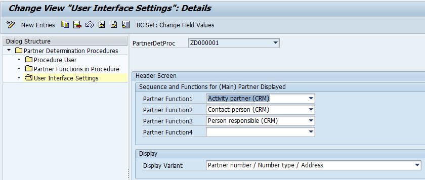 user interface settings