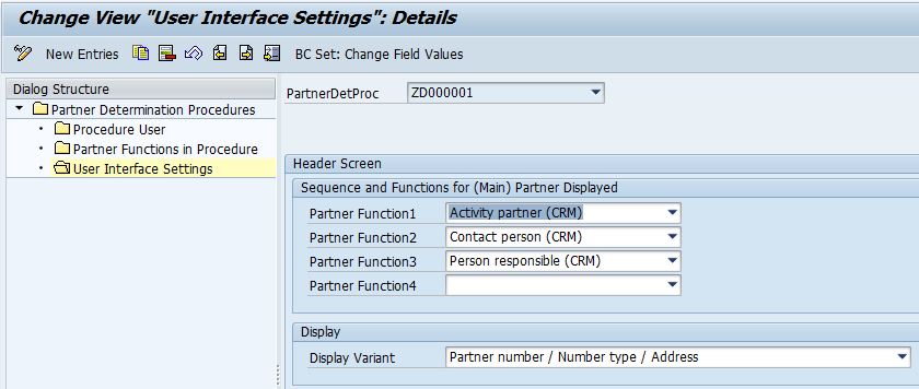 user interface settings