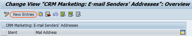CRM marketing E-mail senders address