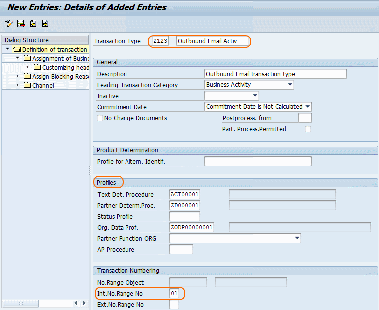 Define transaction types for Marketing Activities in SAP