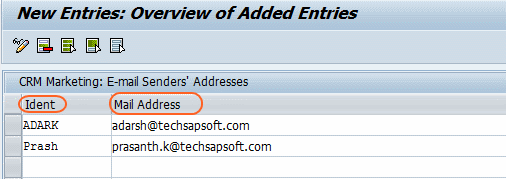 Maintain sender addresses for E-mail