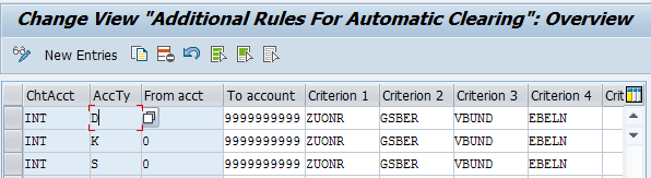 SAP Automatic Clearing Rules