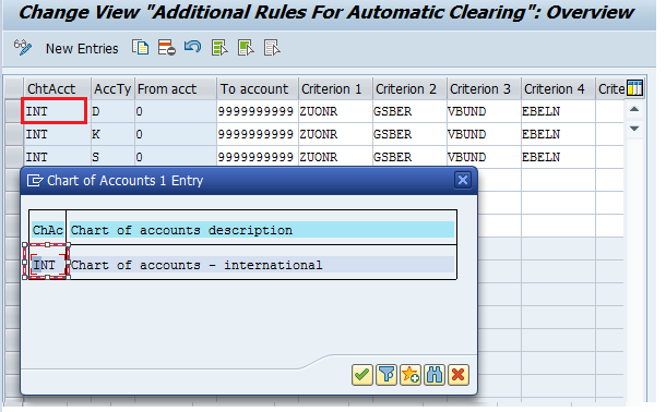 SAP Automatic Clearing Rules – Chart of Accounts