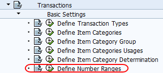 Define Number Ranges for CRM Service Transaction Path