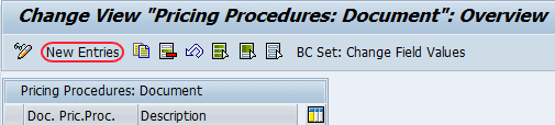 SAP CRM document pricing document procedure