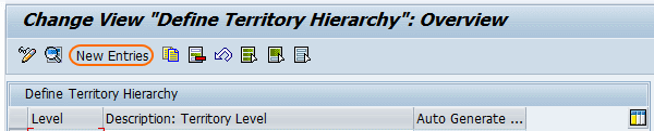 change view define territory hierarchy overview screen