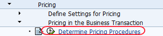 determine pricing procedure in SAP CRM