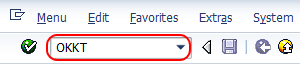 Transaction code OKKT