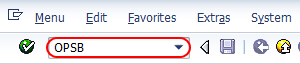 Transaction code OPSB