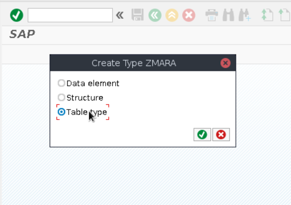 Specification of Data Type to be Created