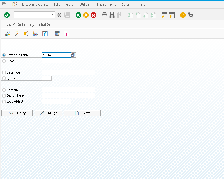 SAP Table Name Specification