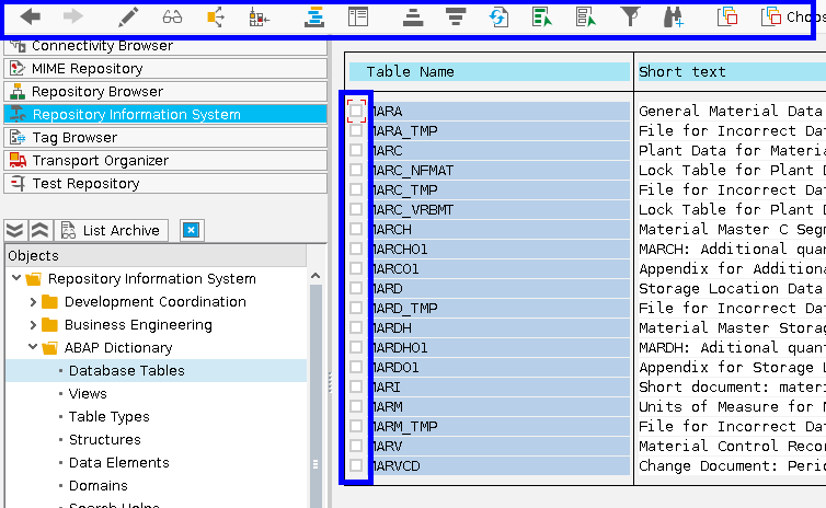 Conducting Mass Operations with Hit List in Repository Information System