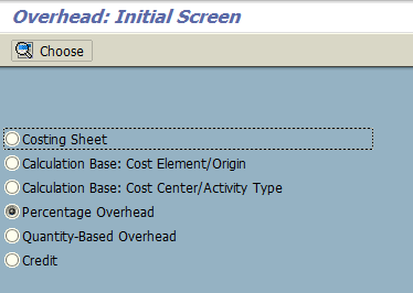 Overhead – Initial Screen