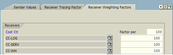 Receiver Weighting Factors