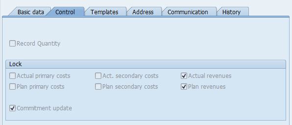 Create SAP Cost Center Master Data – Control Tab