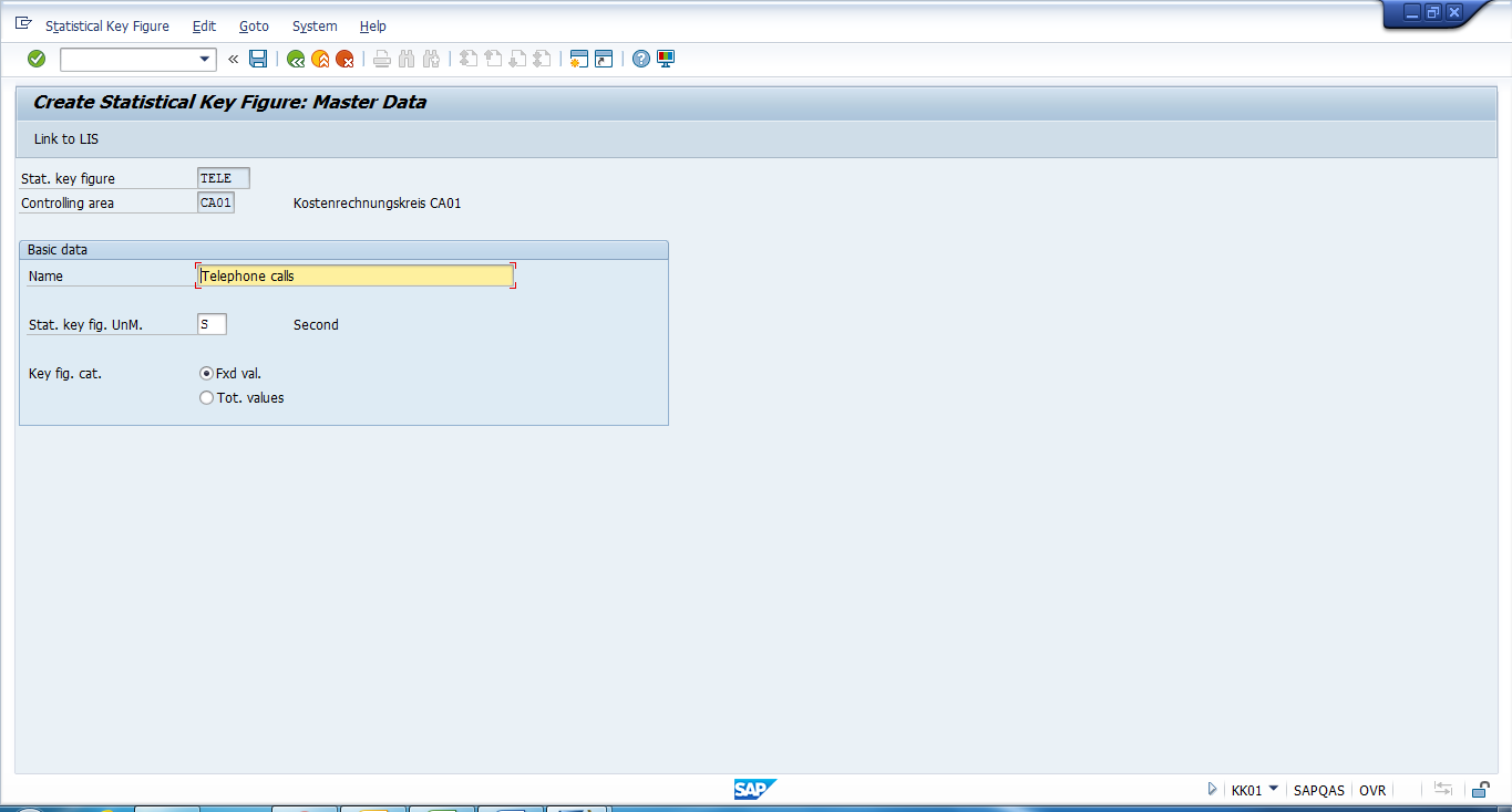 Create SAP Statistical Key Figures – Master Data