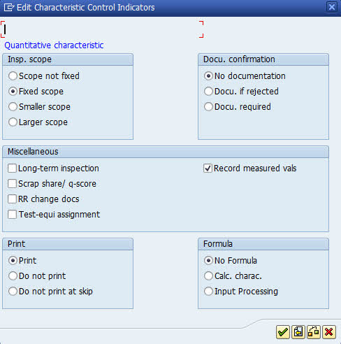 control indicator qs21 sap