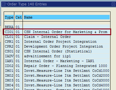 Select Order Type