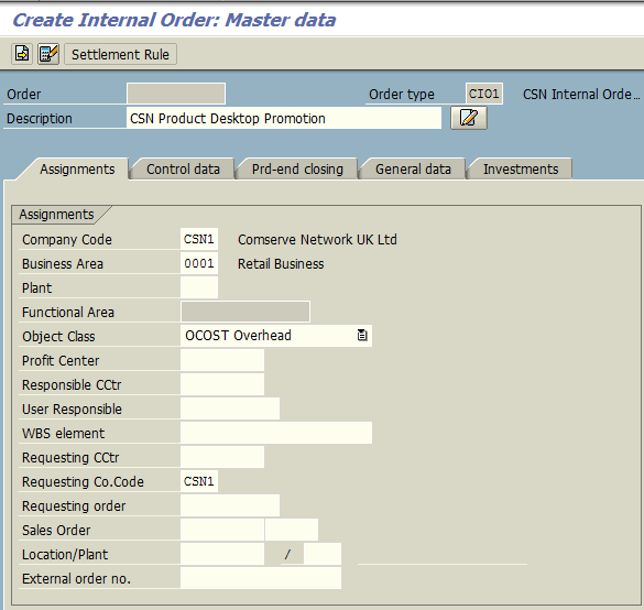 Create Real Order Assignments