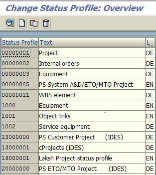 Define Status Profile