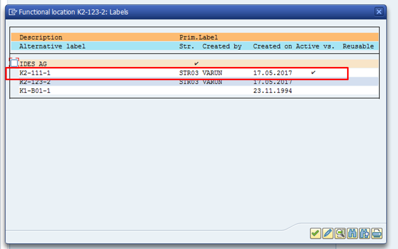 Change SAP Functional Location: Alternate Labelling