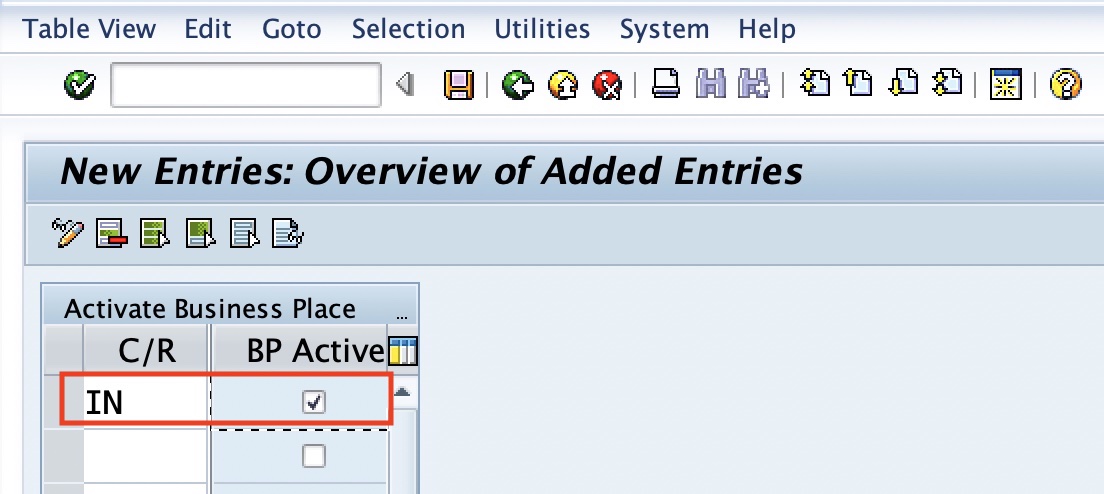 Activate business place in SAP Hana
