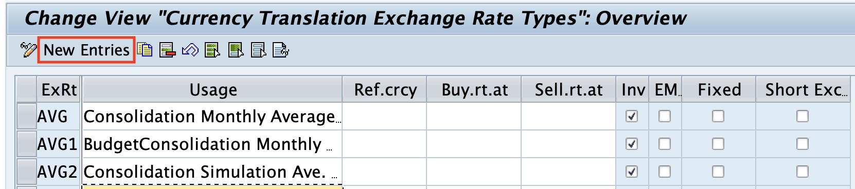 Check exchange rate types SAP