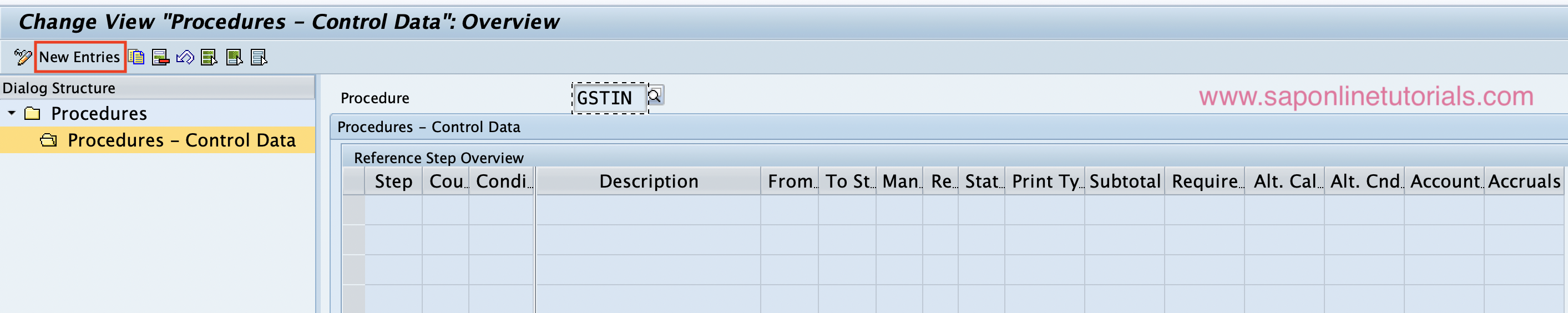 GST Tax Procedure - new entries in SAP Hana