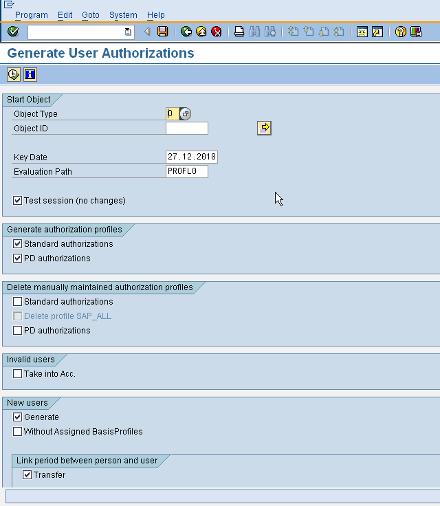 RHPROFL0 - Tranfer IT enttries to T77UA RHPROFL0 - Tranfer IT enttries to T77UA