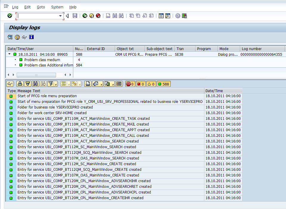 Report CRMD_UI_ROLE_PREPARE - Log Report CRMD_UI_ROLE_PREPARE - Log